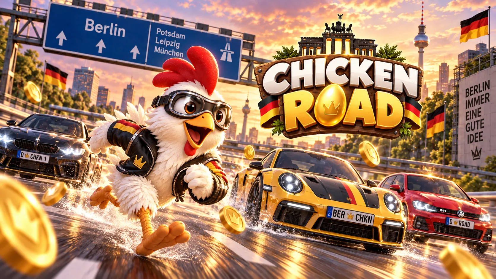 Chickens roads spela